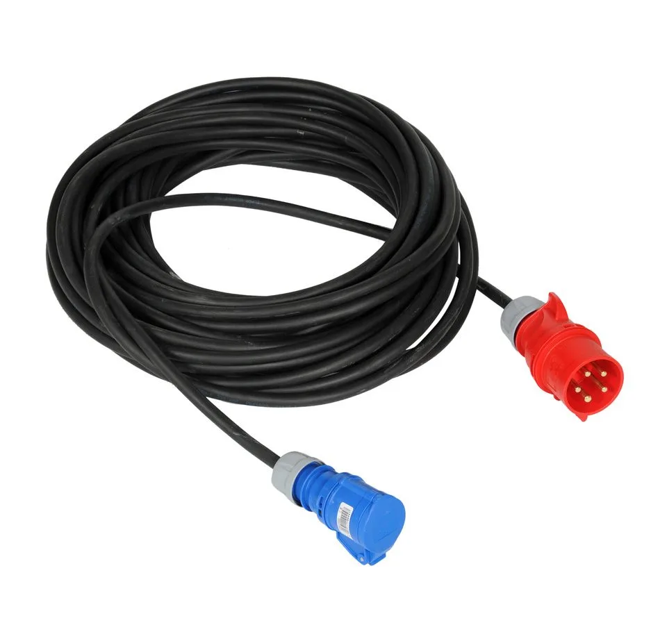 Przewód elektryczny 230V z wtykami OPD żo 3 x 4mm2 - parametr 25 metrów
