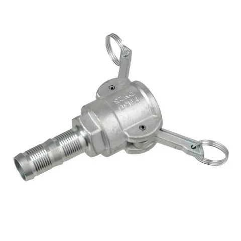 Złącze tynkarskie damskie 35mm (dwie zapinki) z tuleją na wąż 35mm 50 BAR pod opaski zaciskowe