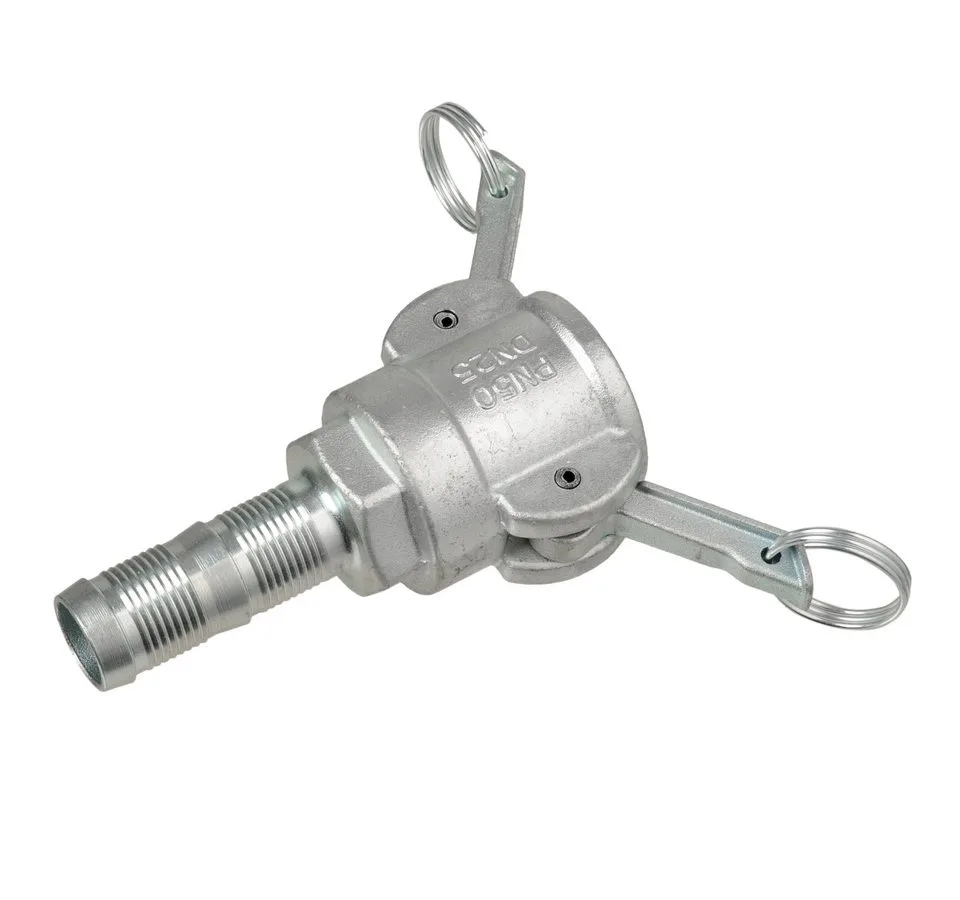 Złącze tynkarskie damskie 35mm (dwie zapinki) z tuleją na wąż 35mm 50 BAR pod opaski zaciskowe