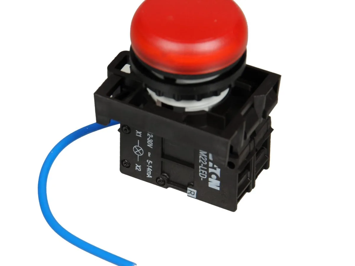 Kpl. lampa czerwona sygnalizacyjna zawiera (0304 przejściowy el. mocujący + 0301 el. oprawki lamp z diodą led + 0080 rezystor)